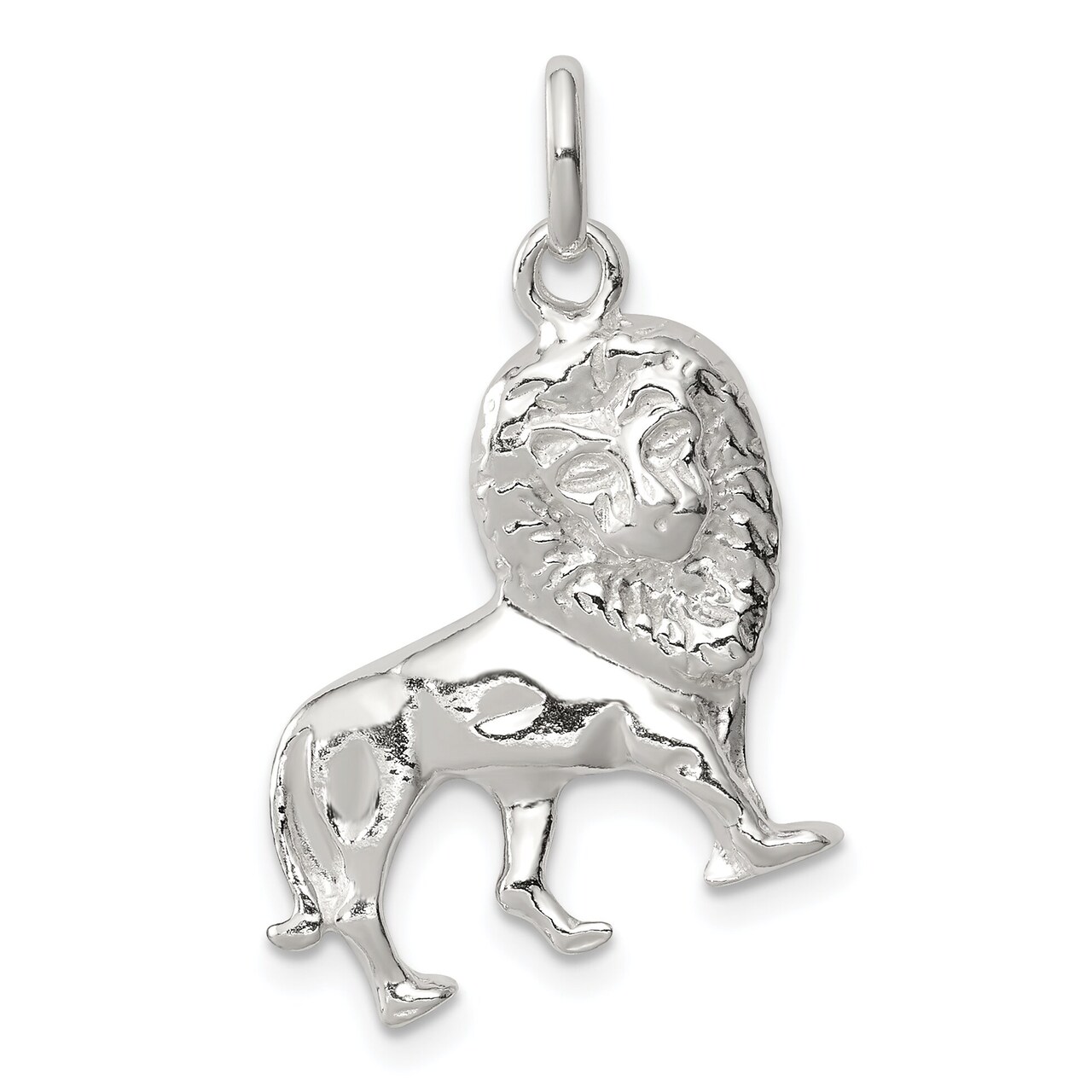 Sterling Silver Lion Charm Pendant Jewelry FindingKing 22mm x 21mm